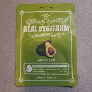 FortheSkin x Farmstay Real Vegifarm Double Shot Avocado K-Beauty Face Mask 23ml